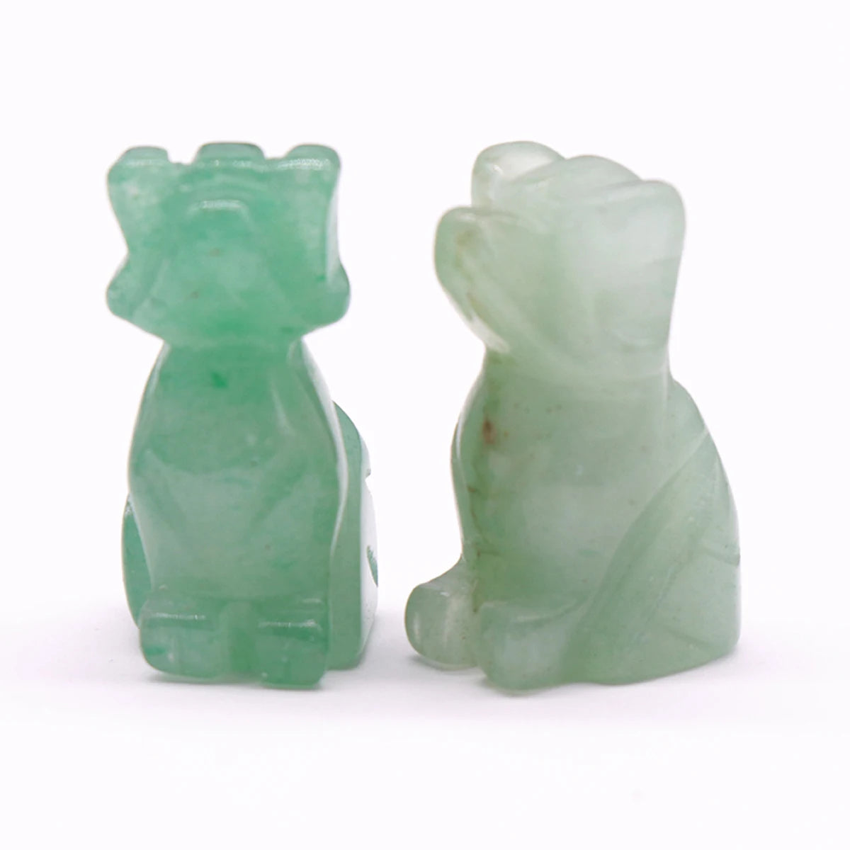 1x Hand-Carved Crystal Dog – 27×17 mm Mini Figurine (Multi-Stone Collection)