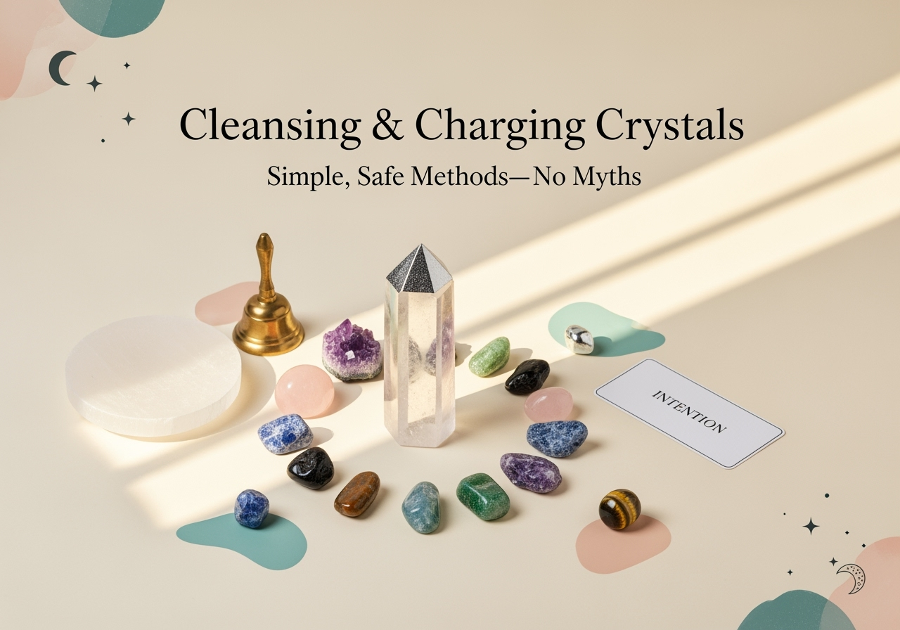 Beginner’s Guide to Cleansing and Charging Crystals (Without the Myths)