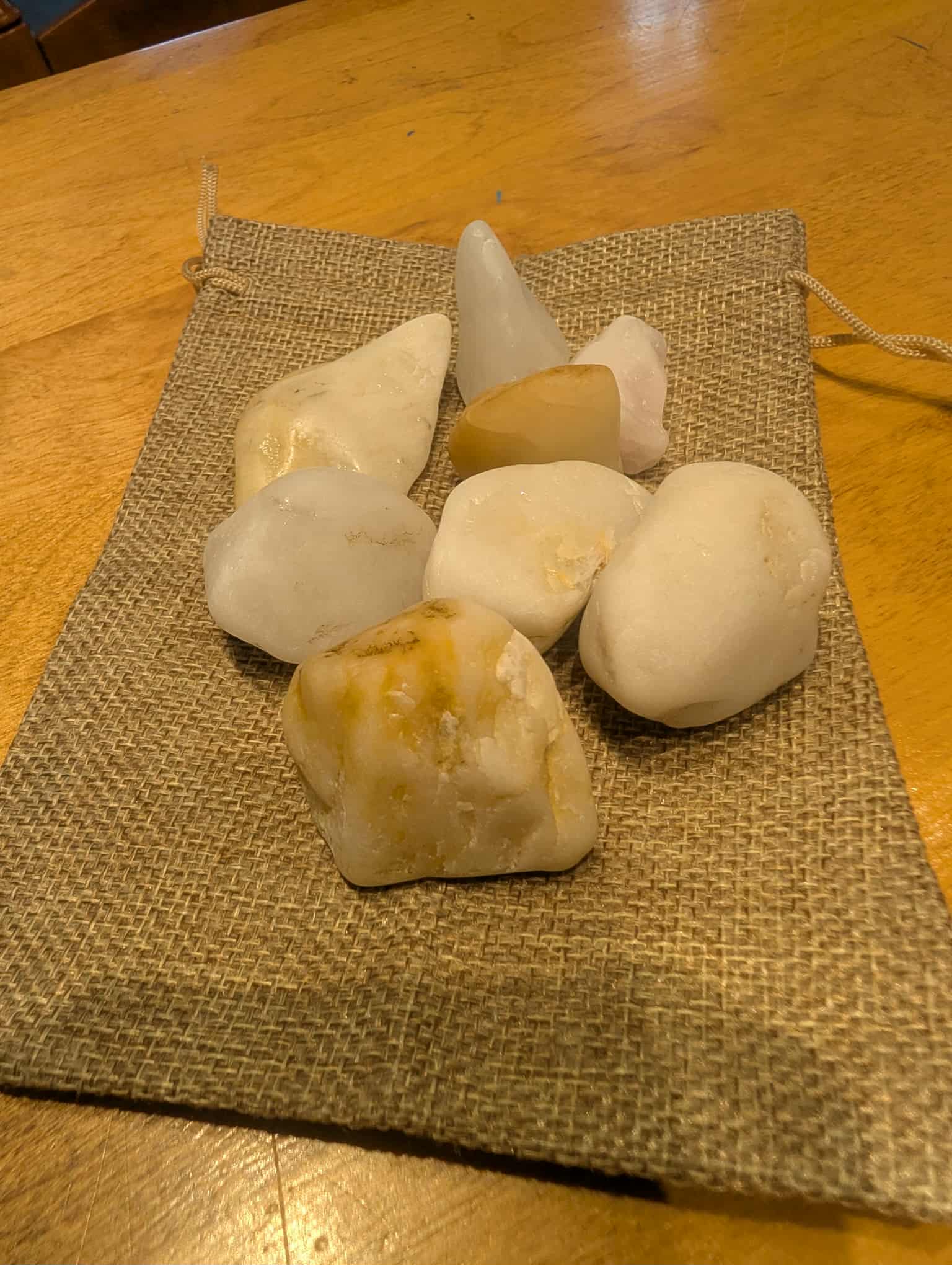 Milky Quartz Crystal Bag – Gentle Energy for Healing &amp; Clarity