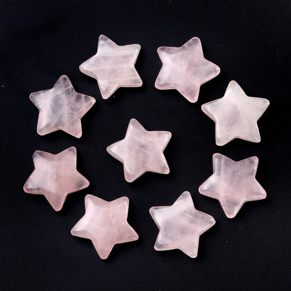 5x Five-Pointed Star Crystal Set – Multi-Stone Collection
