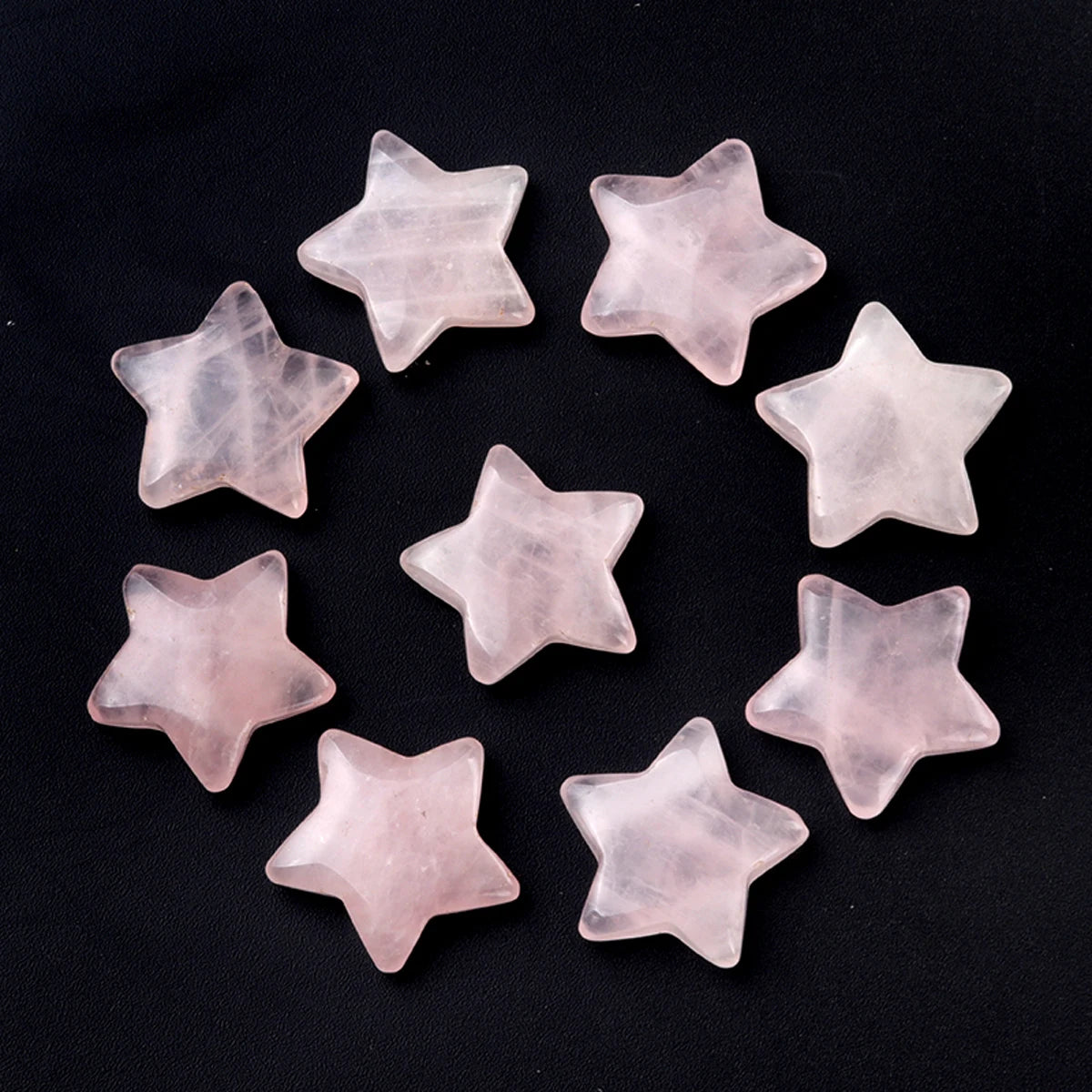 5x Five-Pointed Star Crystal Set – Multi-Stone Collection