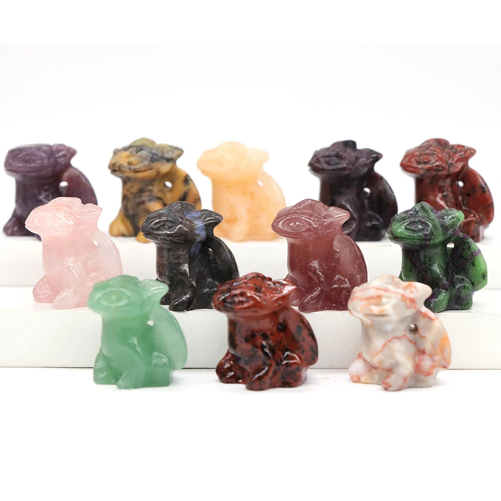 20x Hand-Carved Crystal Dragon – 30 mm “Toothless” Mini Figurine (Multi-Stone Collection)