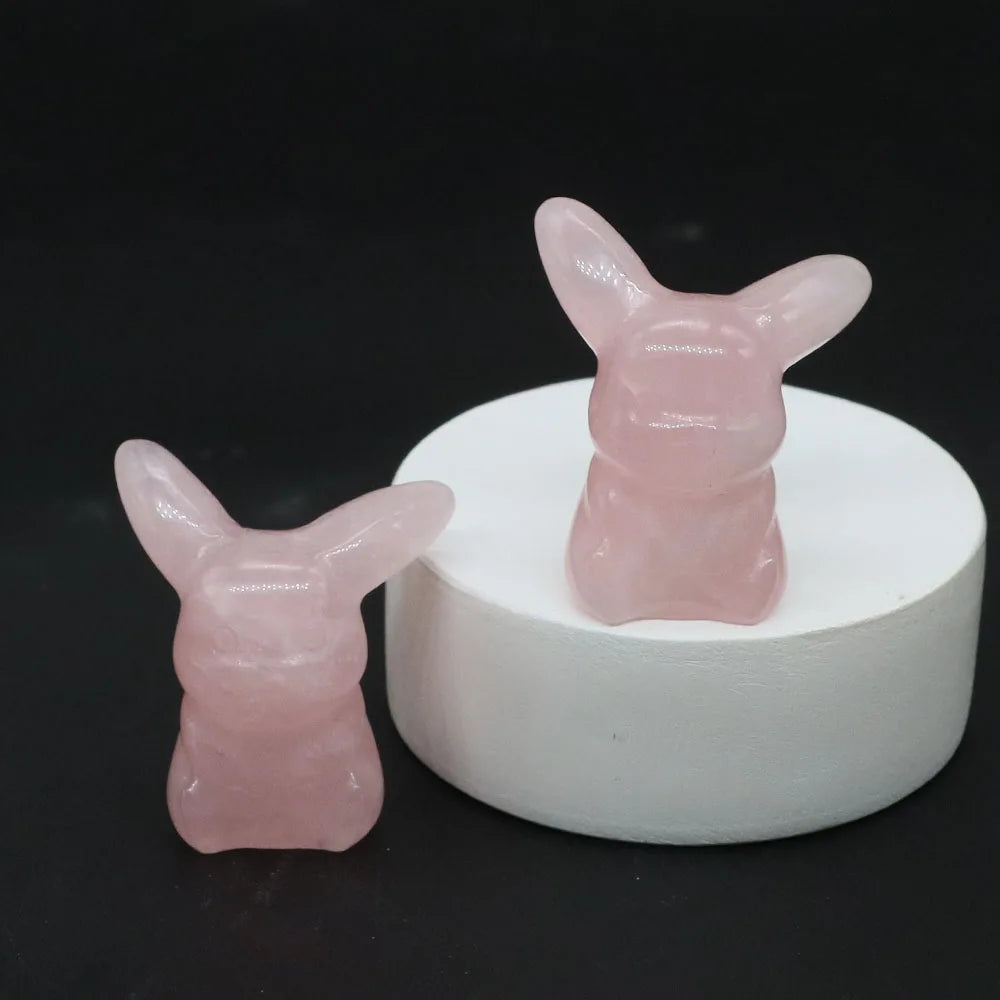 10x Hand-Carved Crystal “Pikachu” – 30 mm Mini Figurine (Multi-Stone Collection)