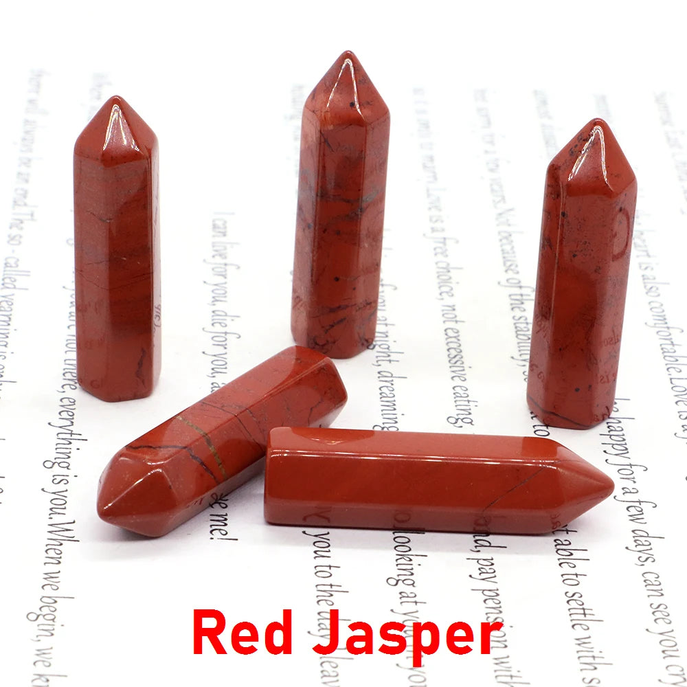 10x 40 mm Crystal Point Wand (Quartz Tower) – 30-Color Collection