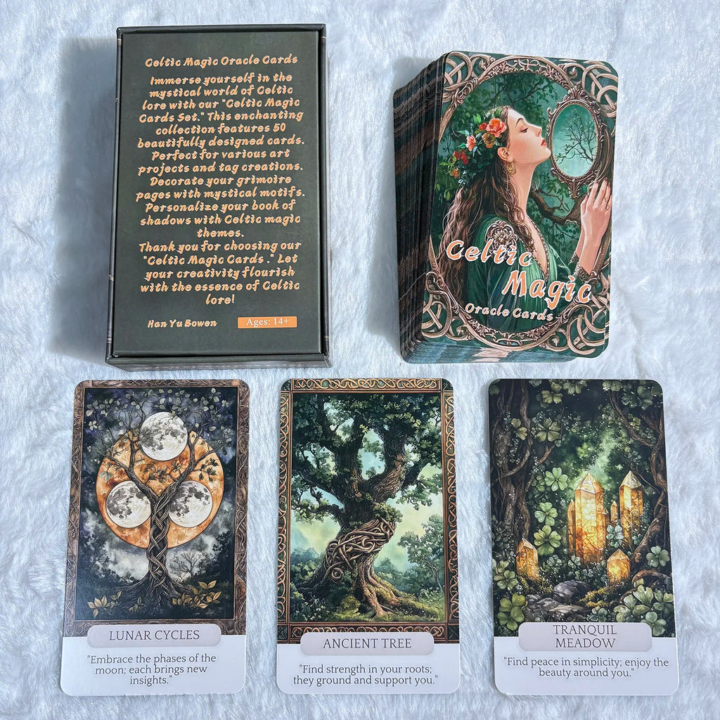 Celtic Magic Oracle Cards Set – 50 Cards (12 × 7 cm)