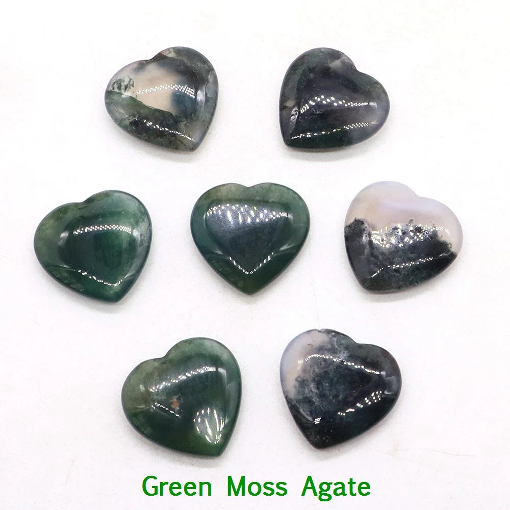 5x 20 mm Heart Crystal – Multi-Stone Collection