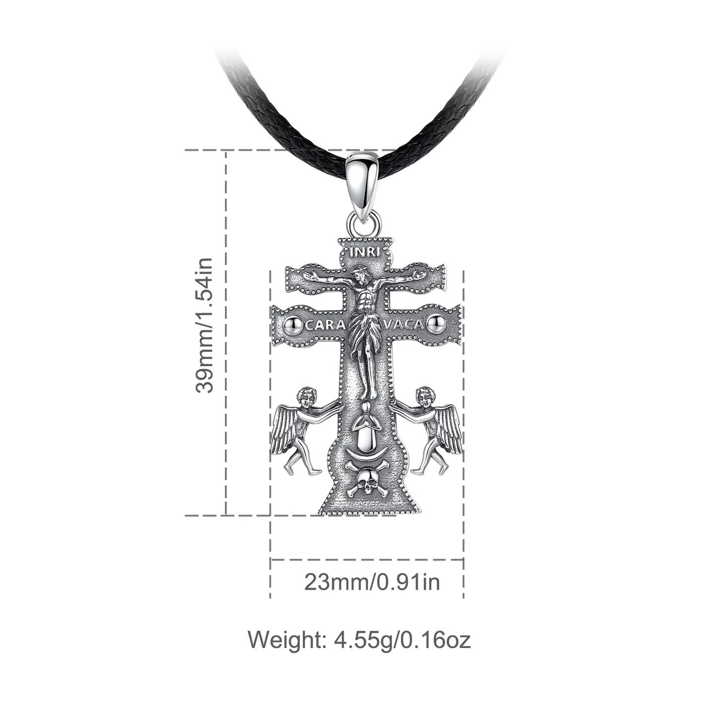 Eudora Caravaca Cross in 925 Sterling Silver – Symbol of Faith & Protection
