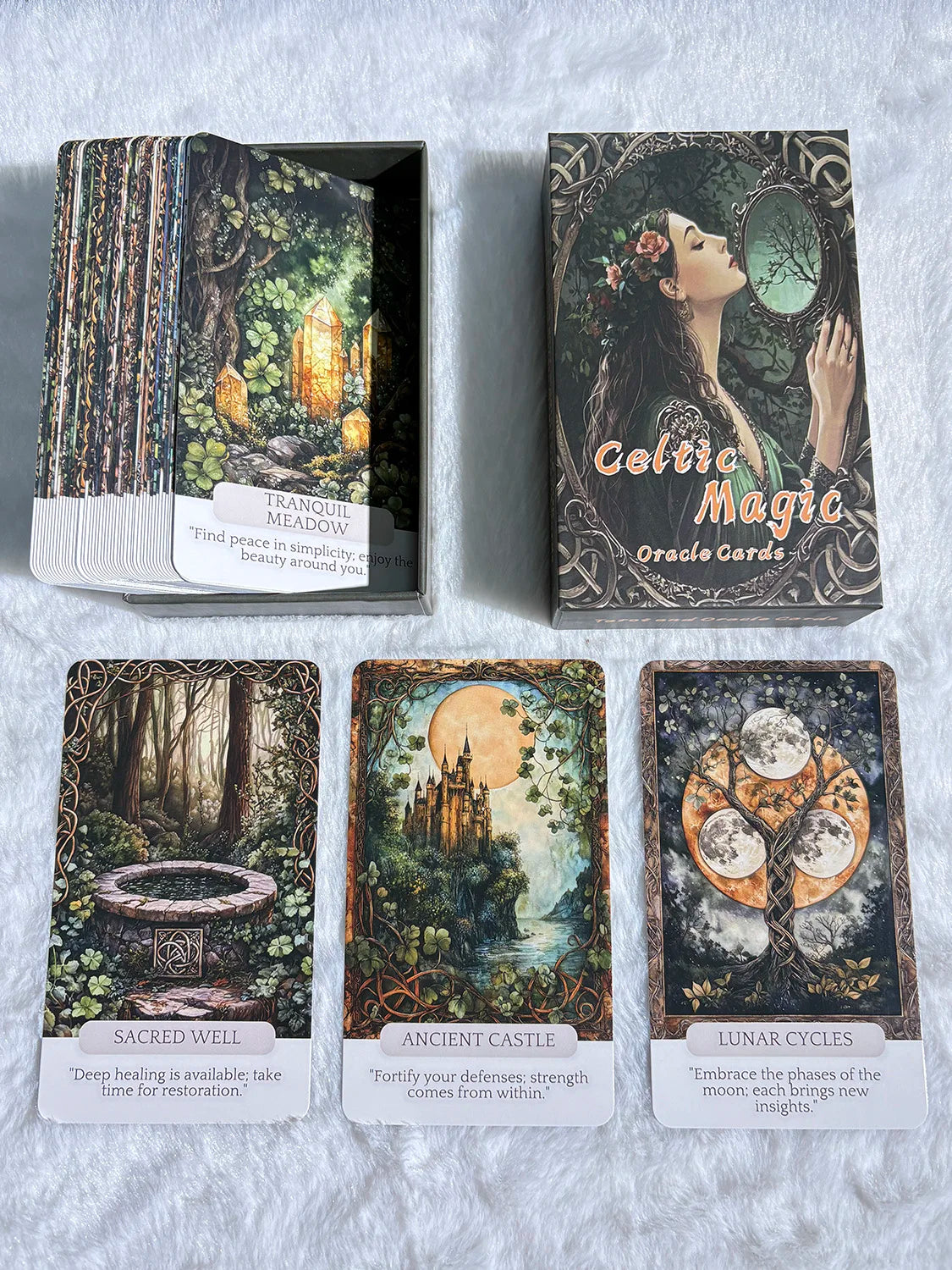 Celtic Magic Oracle Cards Set – 50 Cards (12 × 7 cm)