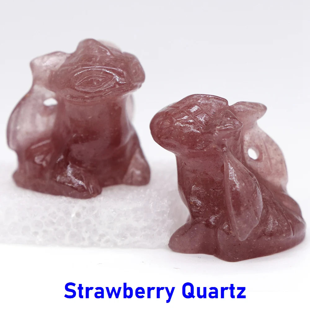 5x Hand-Carved Crystal Dragon – 30 mm “Toothless” Mini Figurine (Multi-Stone Collection)