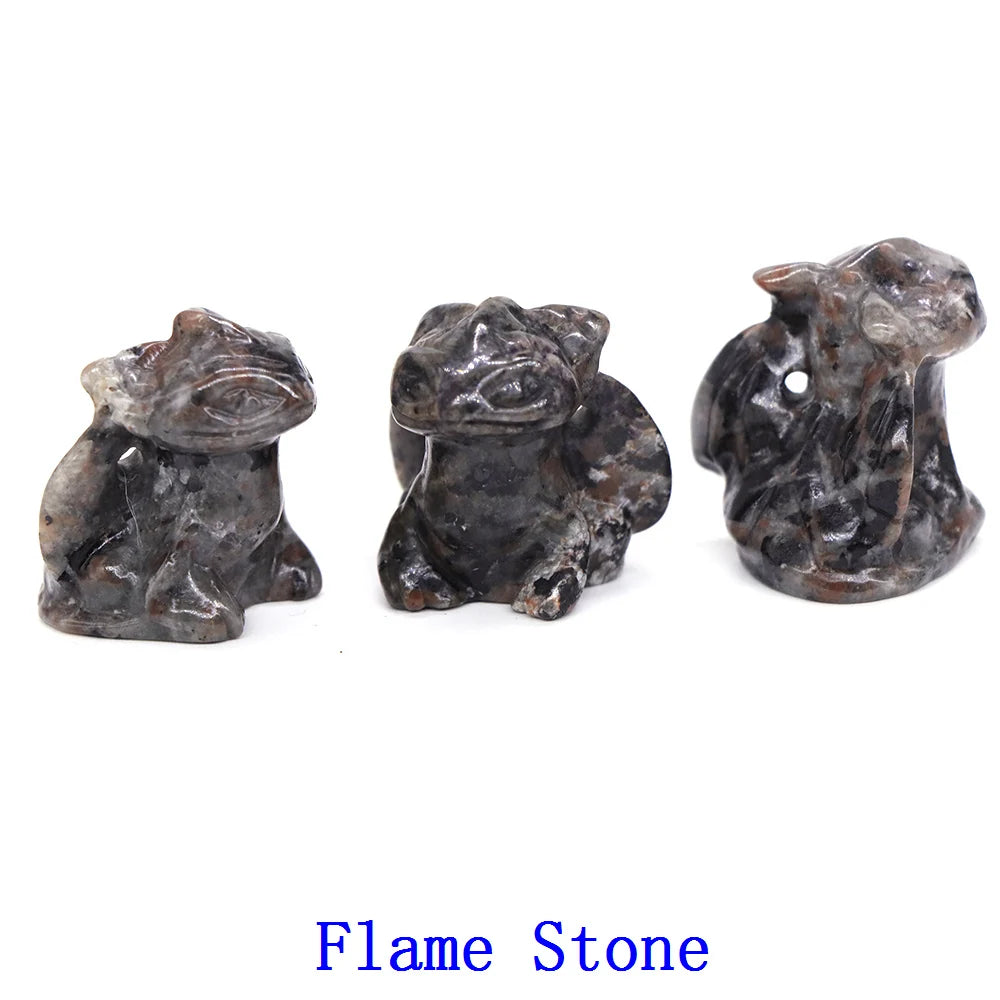 1x Hand-Carved Crystal Dragon – 30 mm “Toothless” Mini Figurine (Multi-Stone Collection)