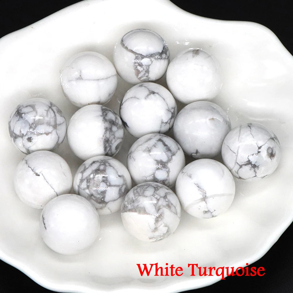 5x 16 mm Mini Crystal Sphere – Natural Stone Specimen Globe (Multi-Stone Collection)