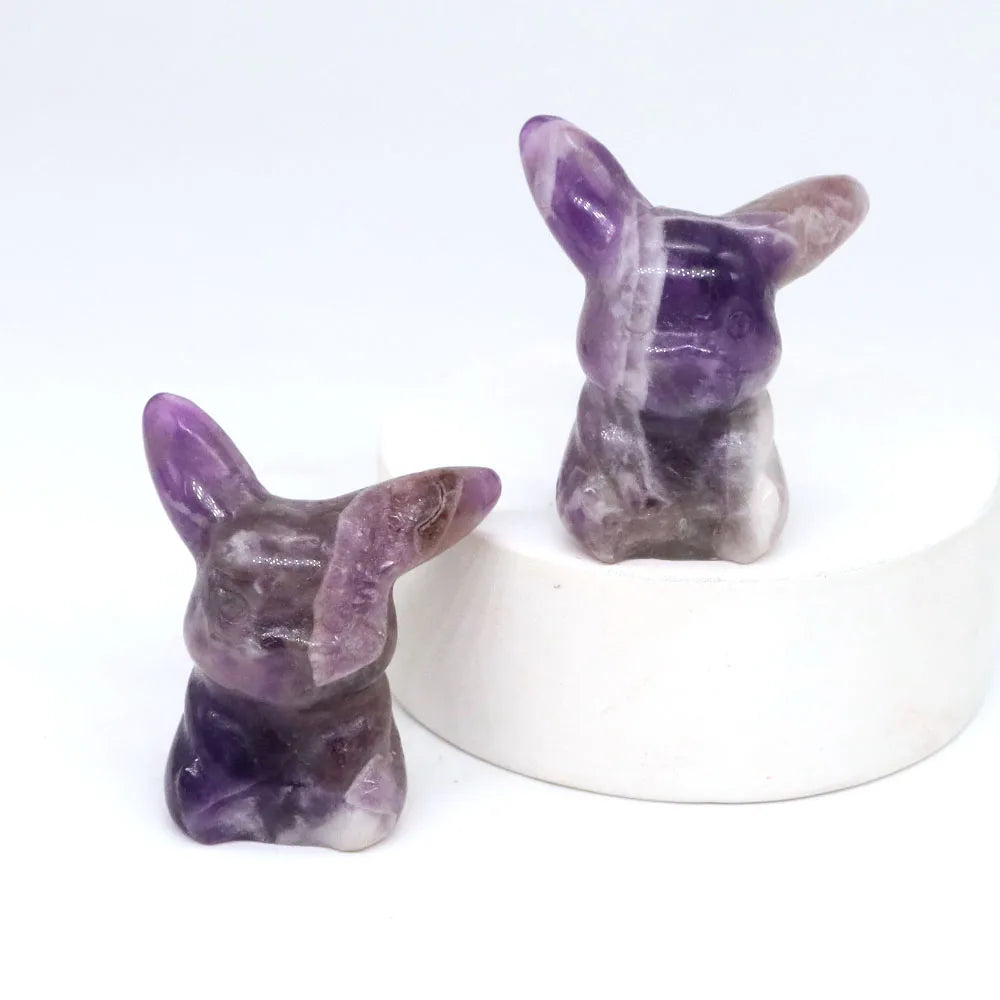 10x Hand-Carved Crystal “Pikachu” – 30 mm Mini Figurine (Multi-Stone Collection)