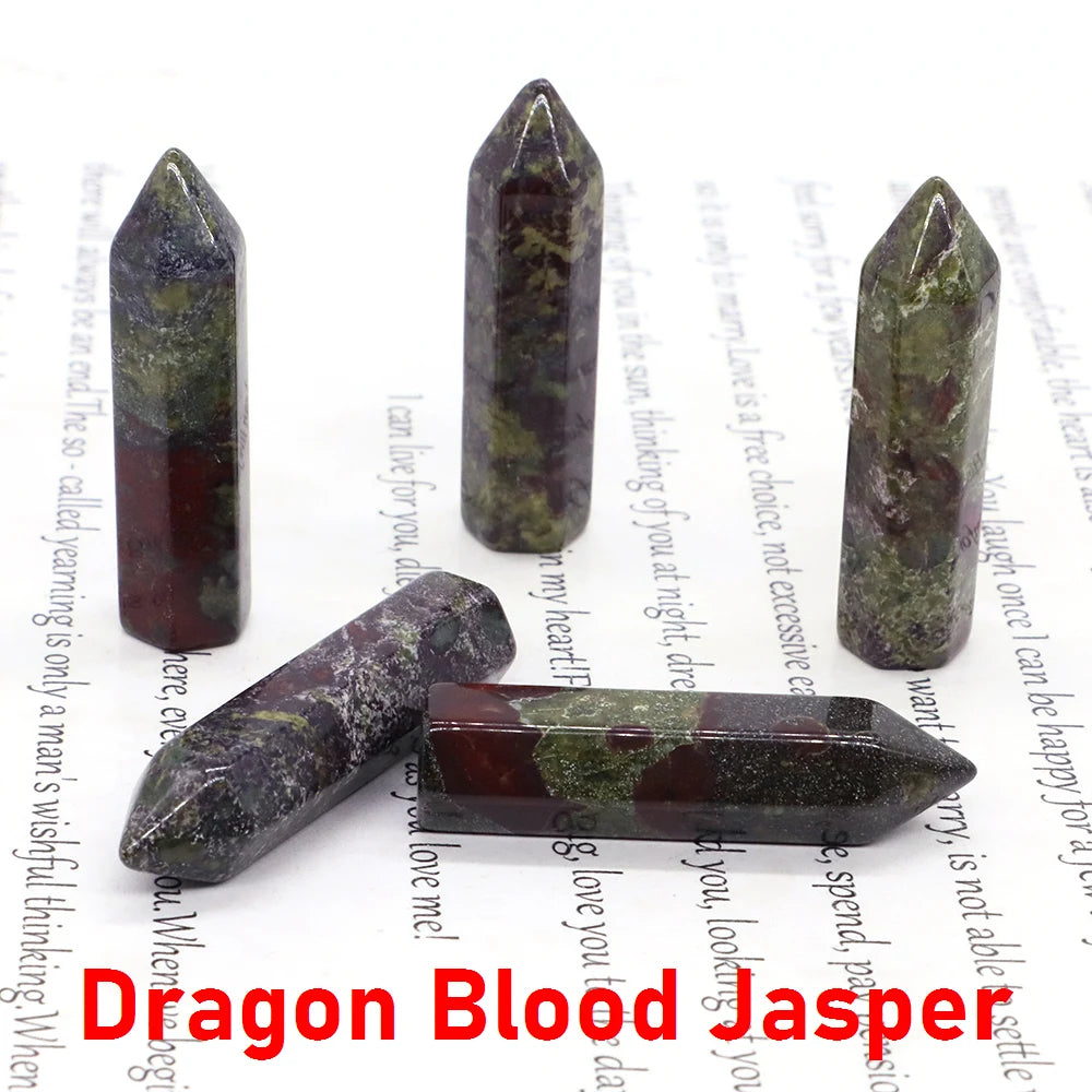 50x 40 mm Crystal Point Wand (Quartz Tower) – 30-Color Collection