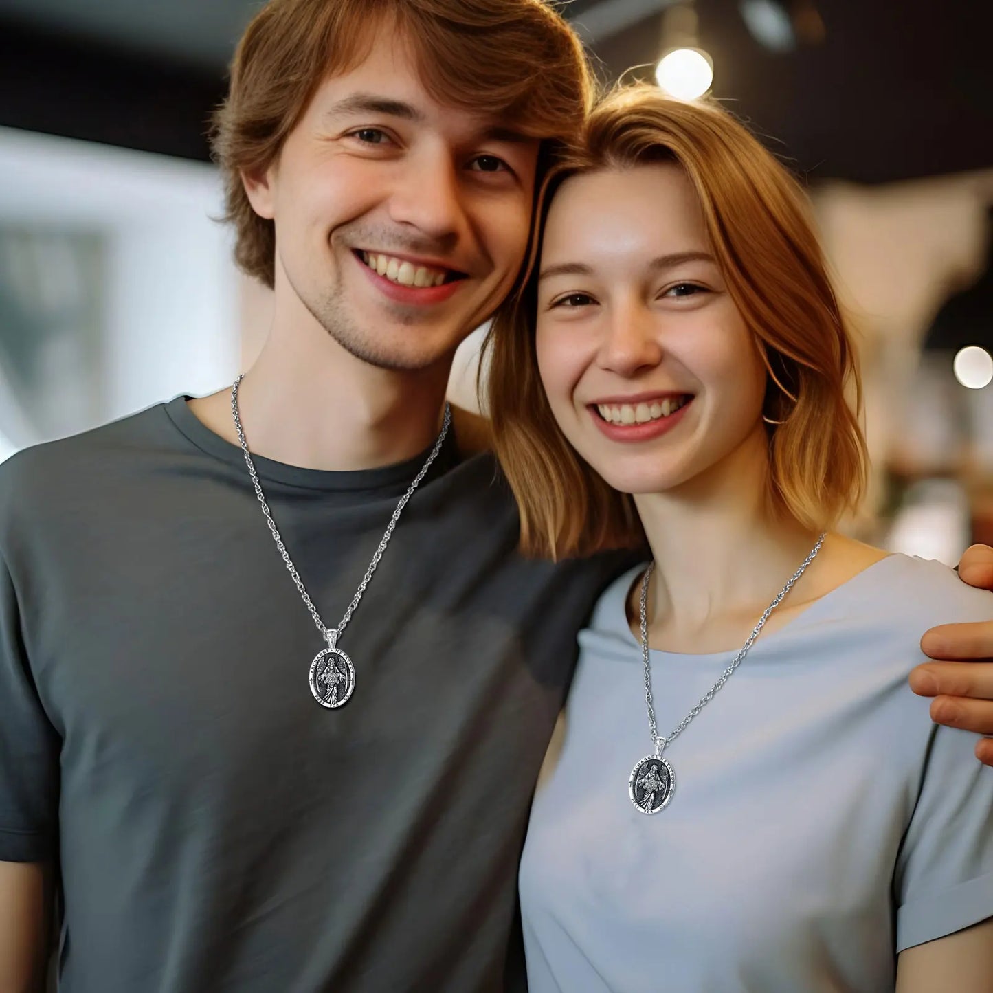 Eudora Sterling Silver Archangel Metatron’s Cube Necklace – Angel Seal Sacred Geometry Amulet Pendant | Religious Jewelry Gift for Men