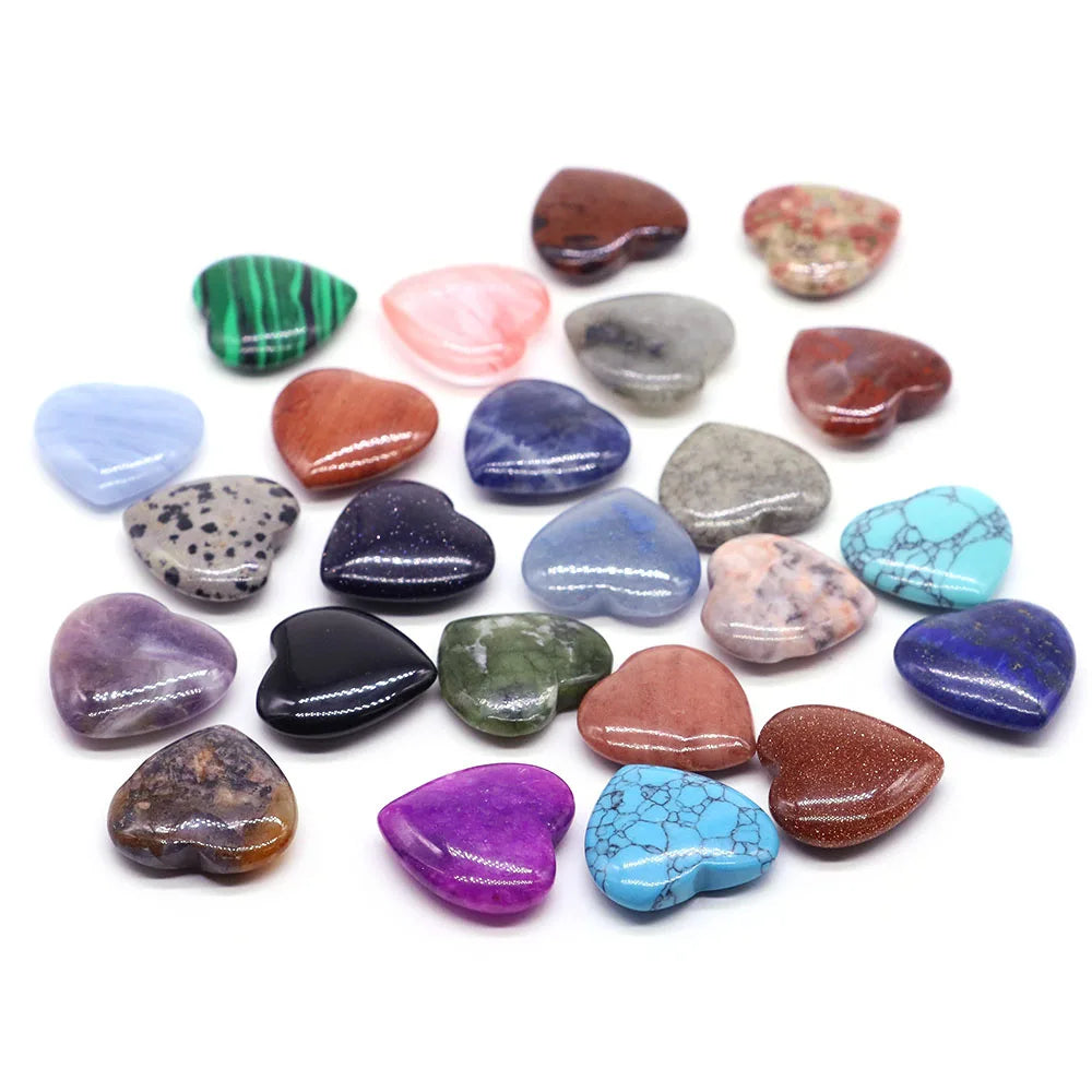 20x 20 mm Heart Crystal – Multi-Stone Collection
