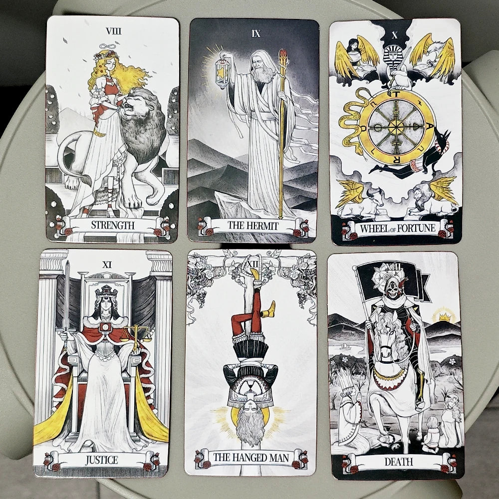 Secret Mirror Tarot Deck – 78 Cards with Red Gilded Edges