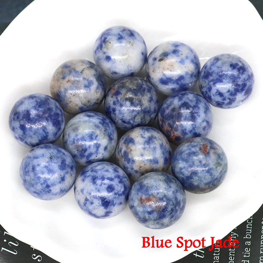 5x 16 mm Mini Crystal Sphere – Natural Stone Specimen Globe (Multi-Stone Collection)