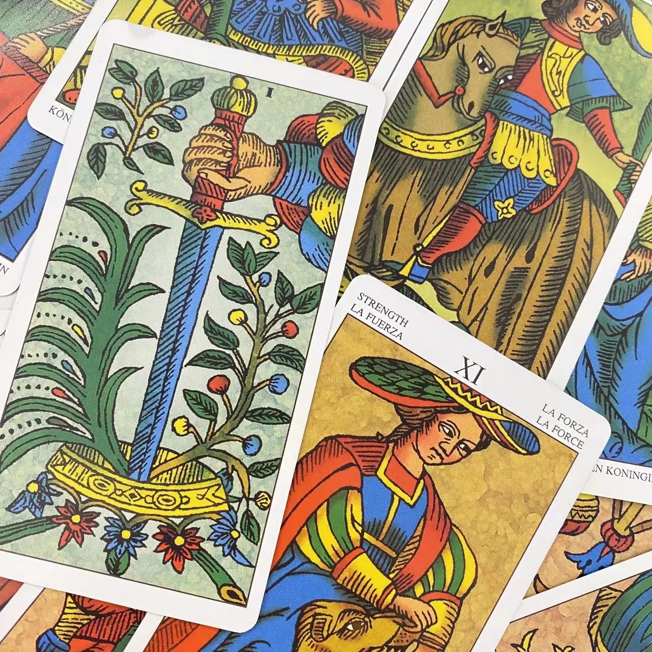 Universal Tarot of Marseille – 78 Card Deck (10.3 × 6 cm)