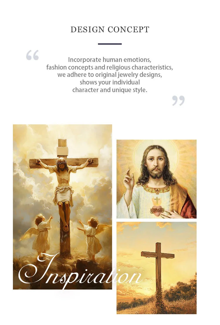 Collier Croix Crucifix Jésus en argent sterling 925 Eudora – Amulette en obsidienne et pendentif Saint Benoît | Bijou religieux