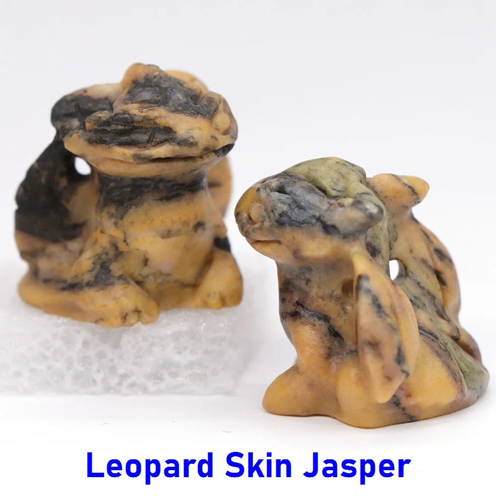 3x Hand-Carved Crystal Dragon – 30 mm “Toothless” Mini Figurine (Multi-Stone Collection)