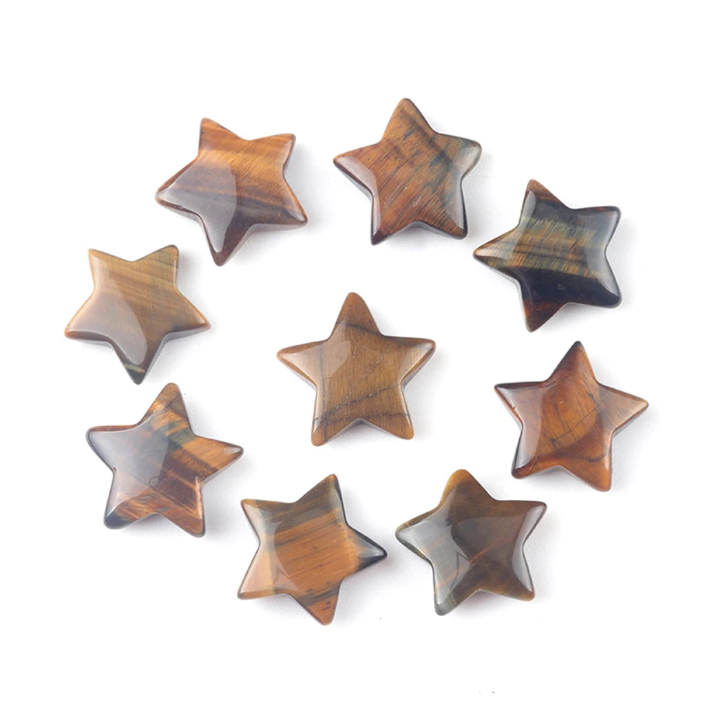 5x Five-Pointed Star Crystal Set – Multi-Stone Collection