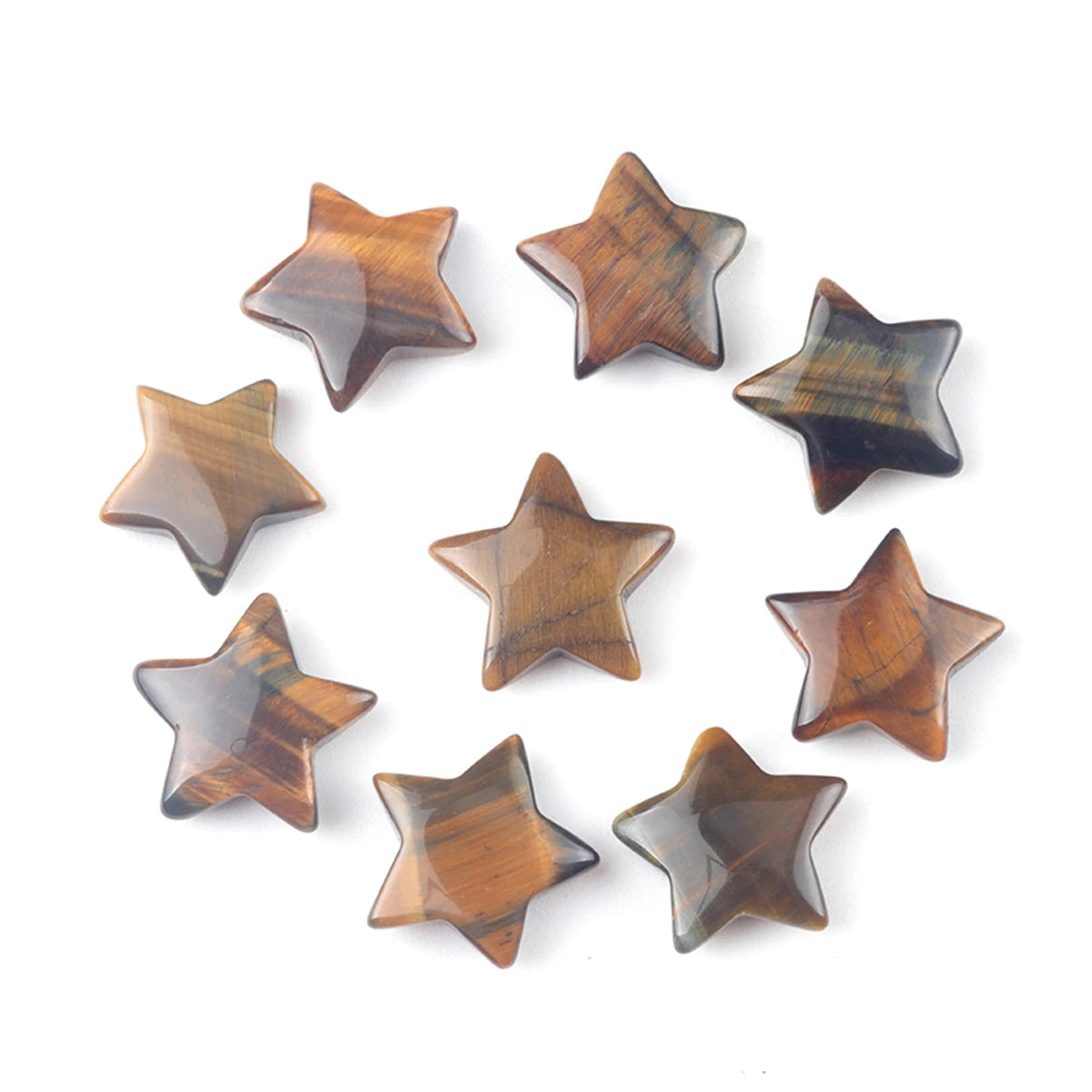 5x Five-Pointed Star Crystal Set – Multi-Stone Collection