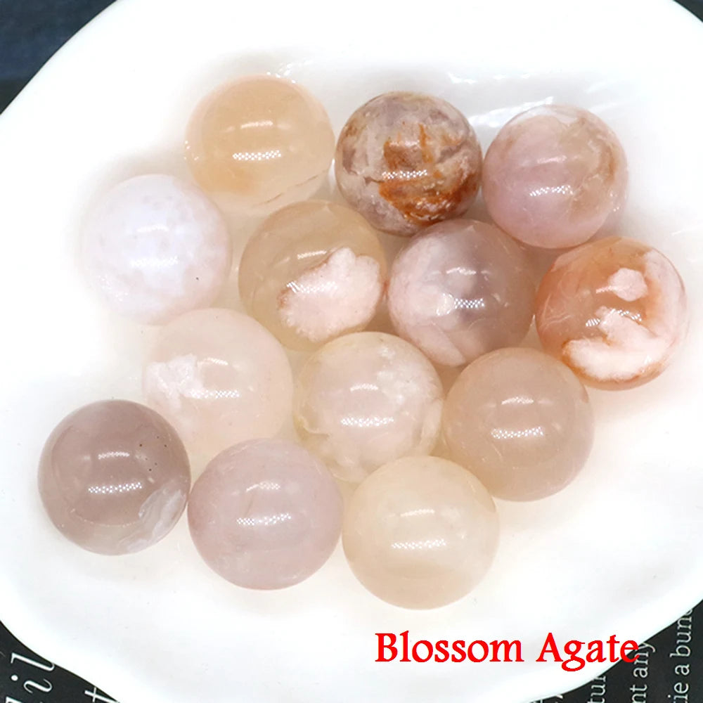 20x 16 mm Mini Crystal Sphere – Natural Stone Specimen Globe (Multi-Stone Collection)