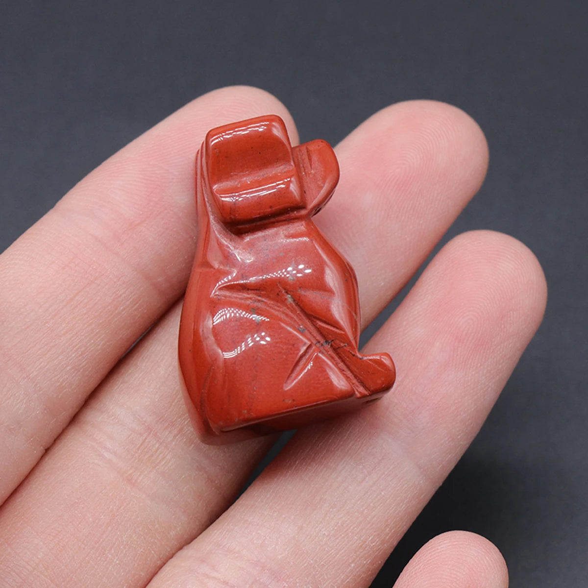 1x Hand-Carved Crystal Dog – 27×17 mm Mini Figurine (Multi-Stone Collection)