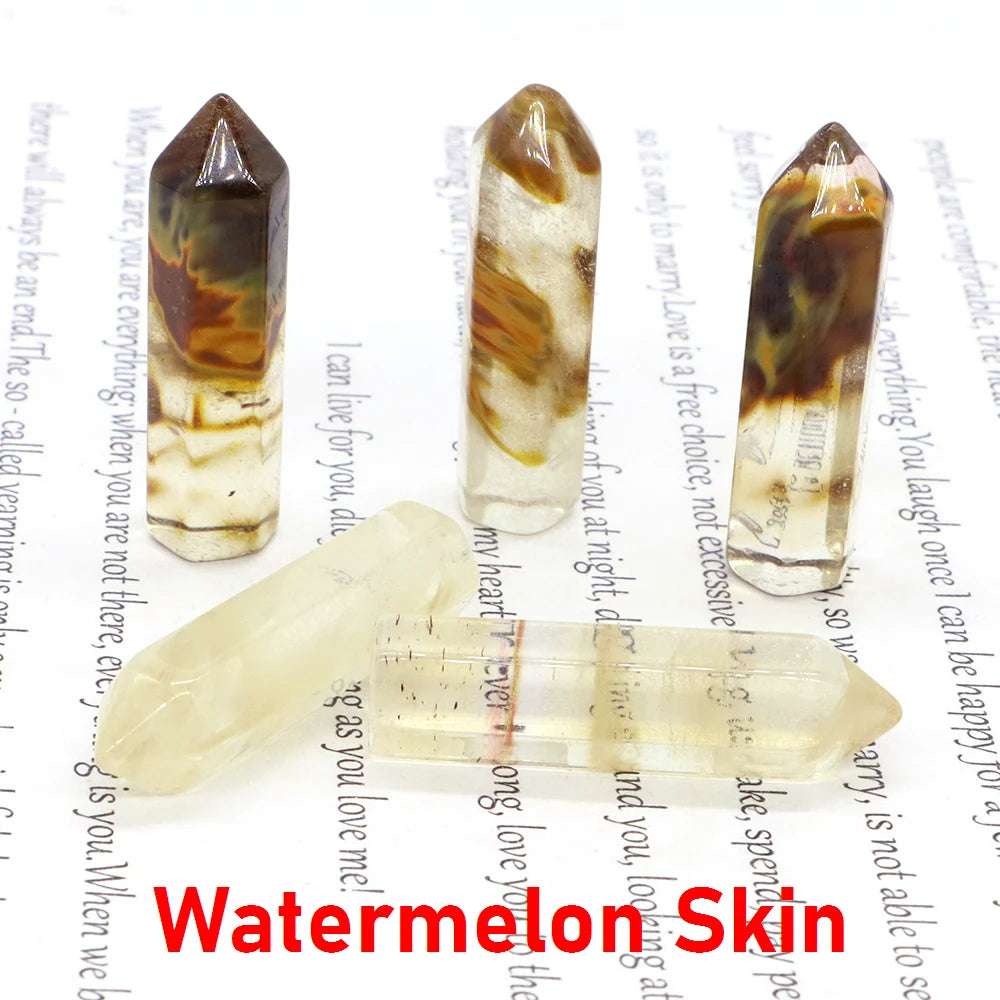 5x 40 mm Crystal Point Wand (Quartz Tower) – 30-Color Collection