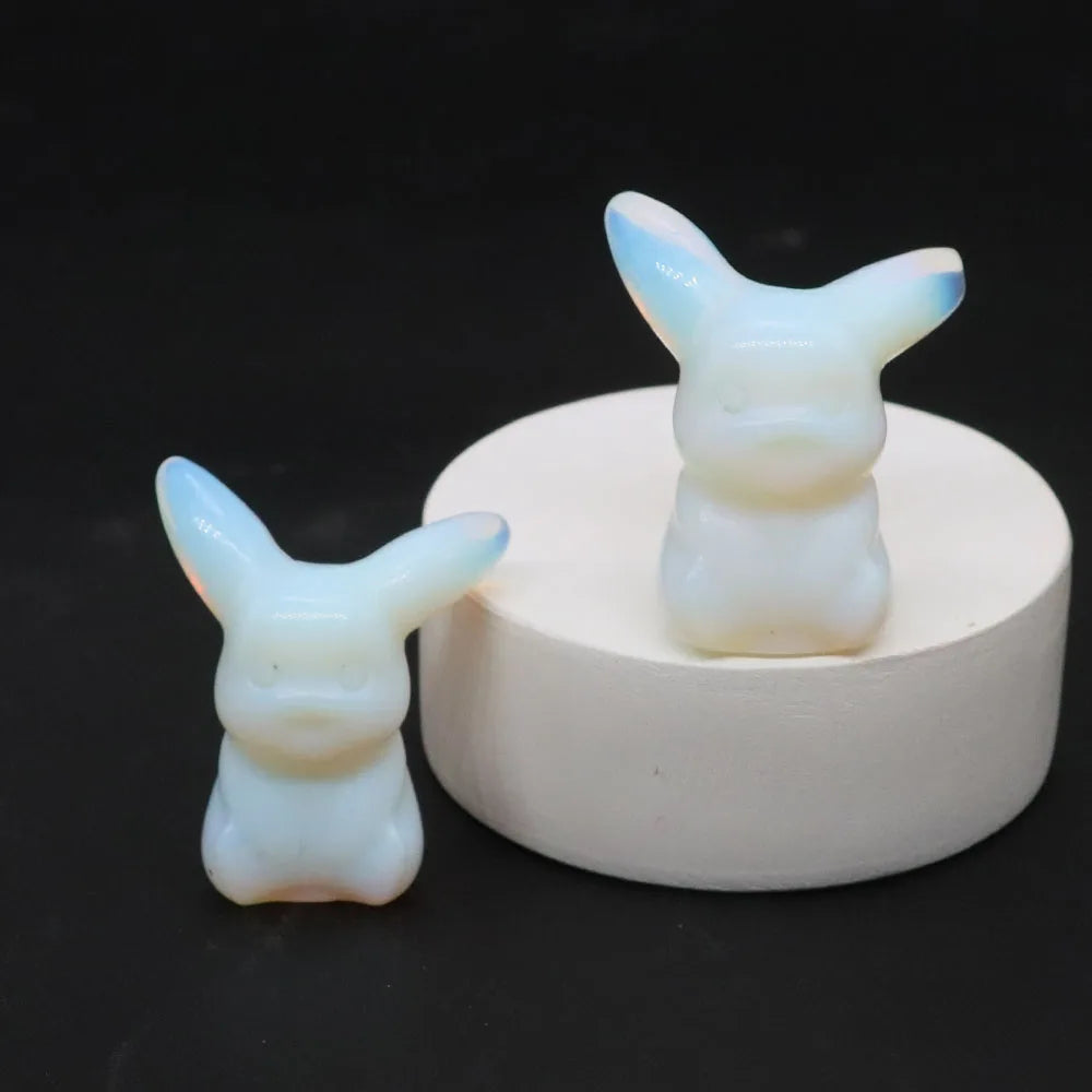 1x Hand-Carved Crystal “Pikachu” – 30 mm Mini Figurine (Multi-Stone Collection)