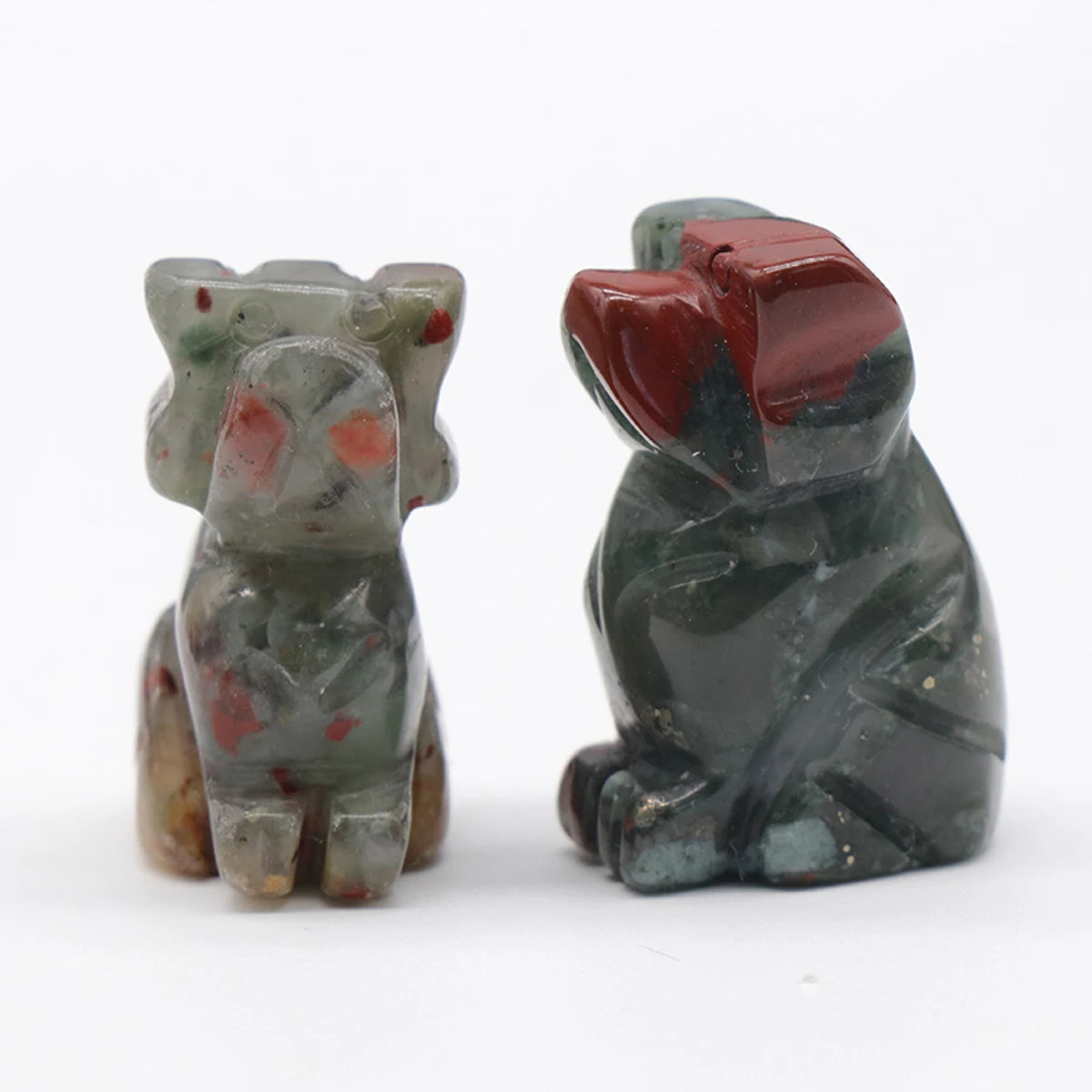 1x Hand-Carved Crystal Dog – 27×17 mm Mini Figurine (Multi-Stone Collection)