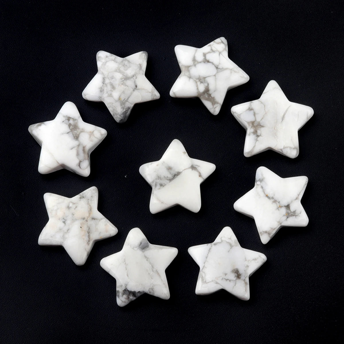 5x Five-Pointed Star Crystal Set – Multi-Stone Collection