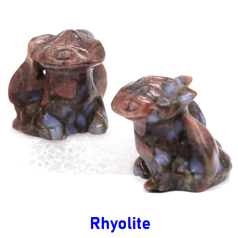 1x Hand-Carved Crystal Dragon – 30 mm “Toothless” Mini Figurine (Multi-Stone Collection)