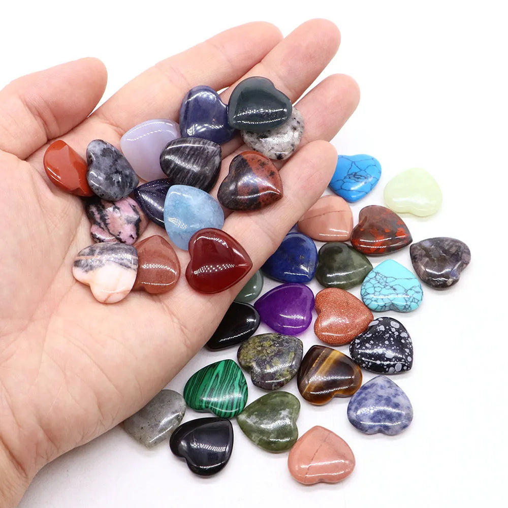 10x 20 mm Heart Crystal – Multi-Stone Collection