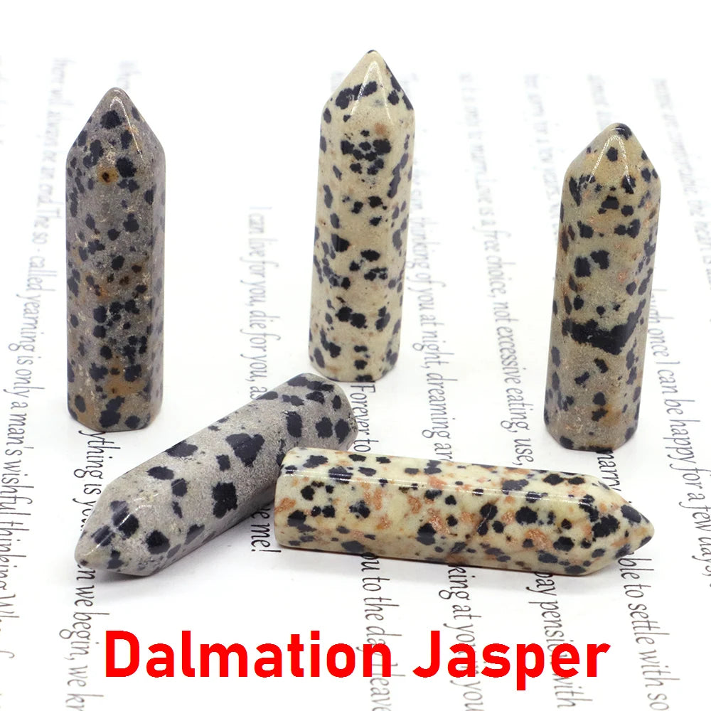 1x 40 mm Crystal Point Wand (Quartz Tower) – 30-Color Collection