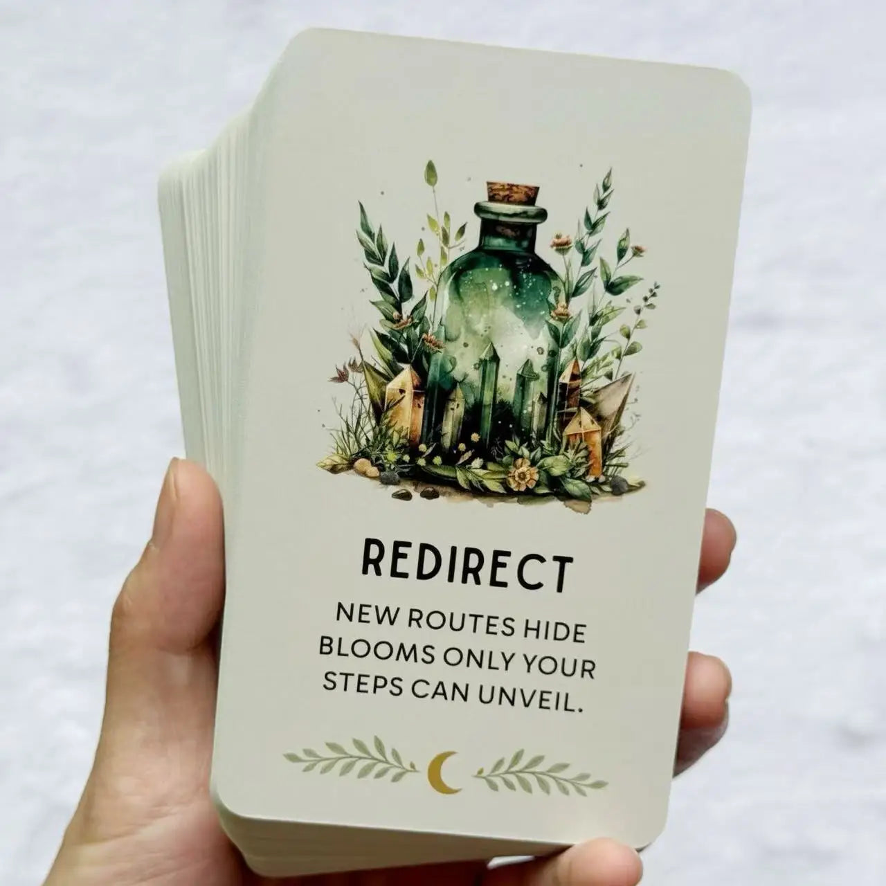 Mystic Whispers Oracle Deck – 72 Watercolor Cards (12 × 7 cm)