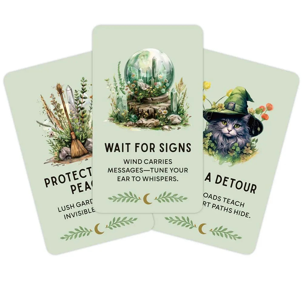 Mystic Whispers Oracle Deck – 72 Watercolor Cards (12 × 7 cm)