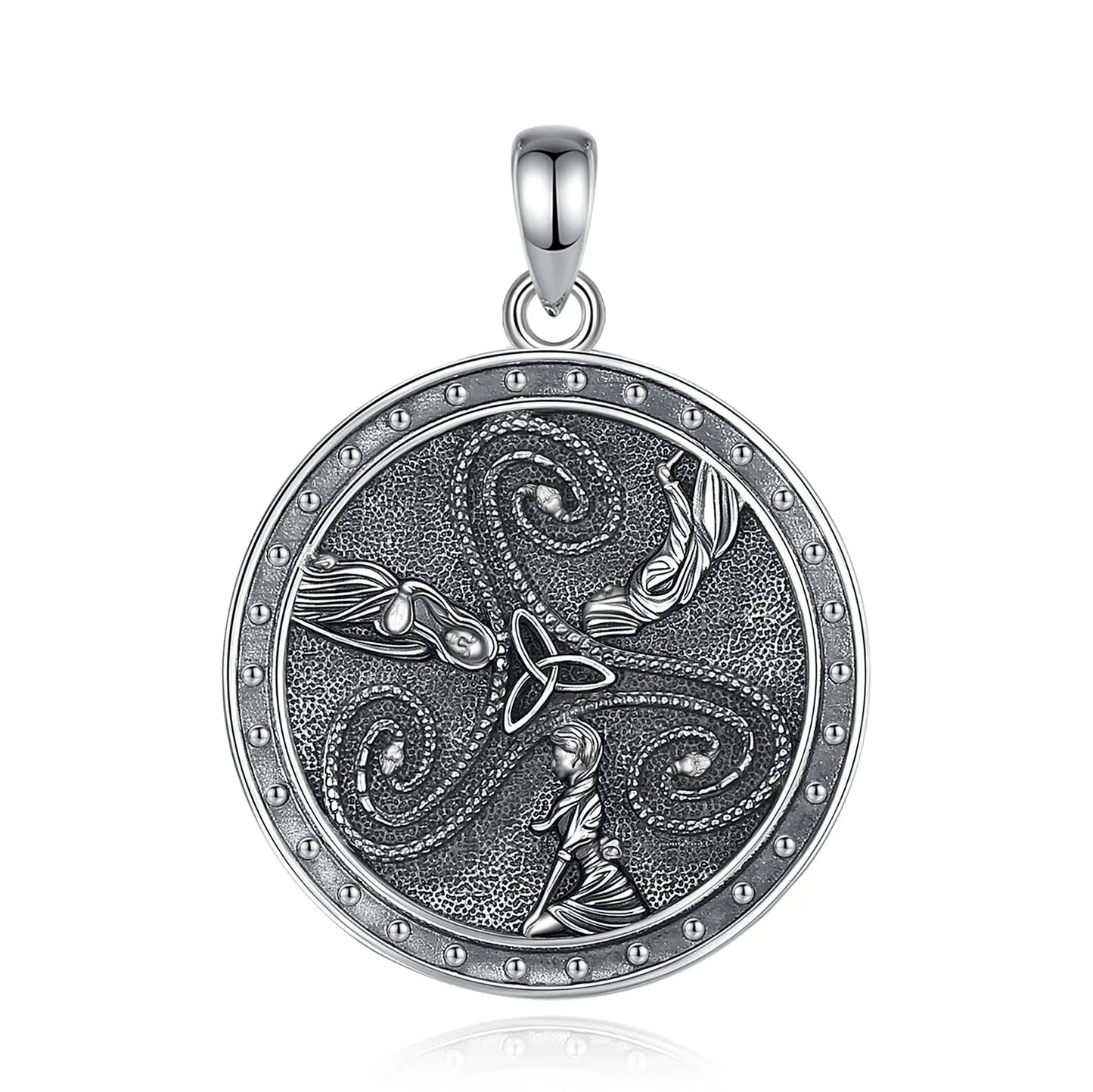 Collier Eudora en argent sterling 925 représentant la triple déesse Hécate – Pendentif amulette Triquetra à nœud celtique | Bijou païen Wicca, cadeau pour femme 