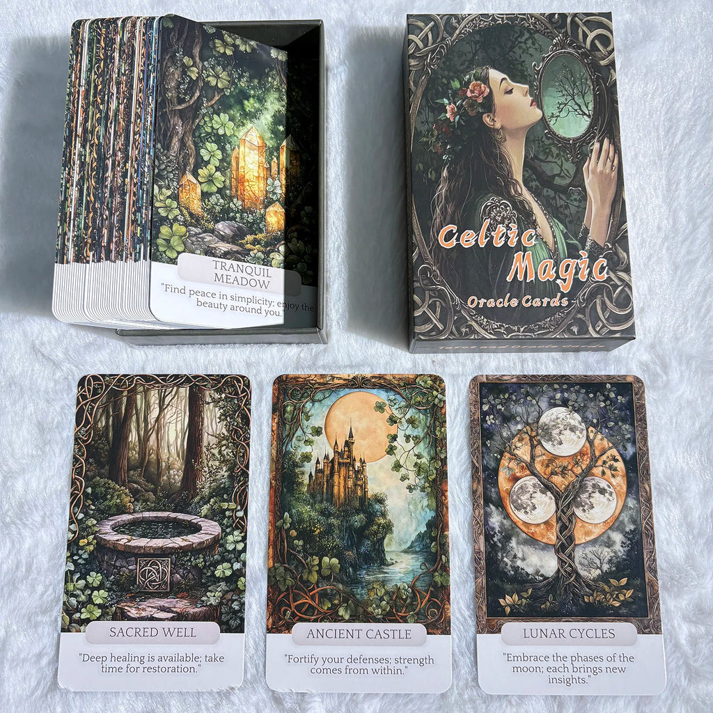 Celtic Magic Oracle Cards Set – 50 Cards (12 × 7 cm)