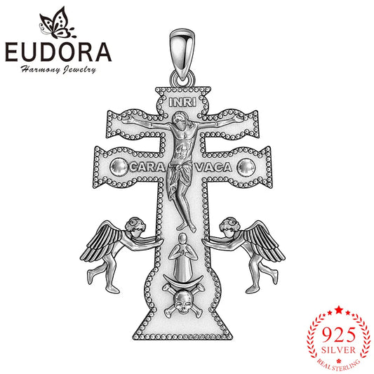 .Eudora Caravaca Cross in 925 Sterling Silver – Symbol of Faith & Protection