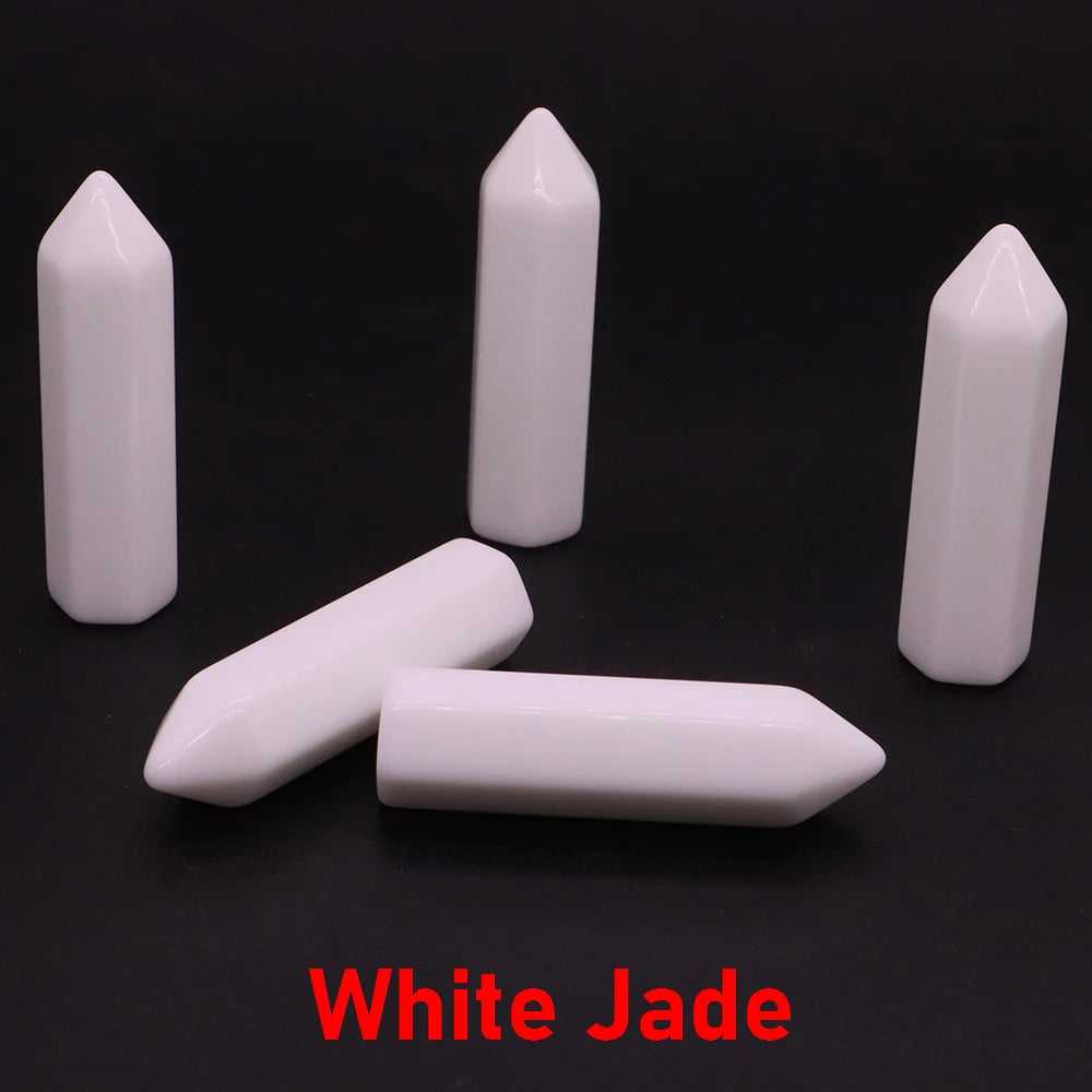 50x 40 mm Crystal Point Wand (Quartz Tower) – 30-Color Collection