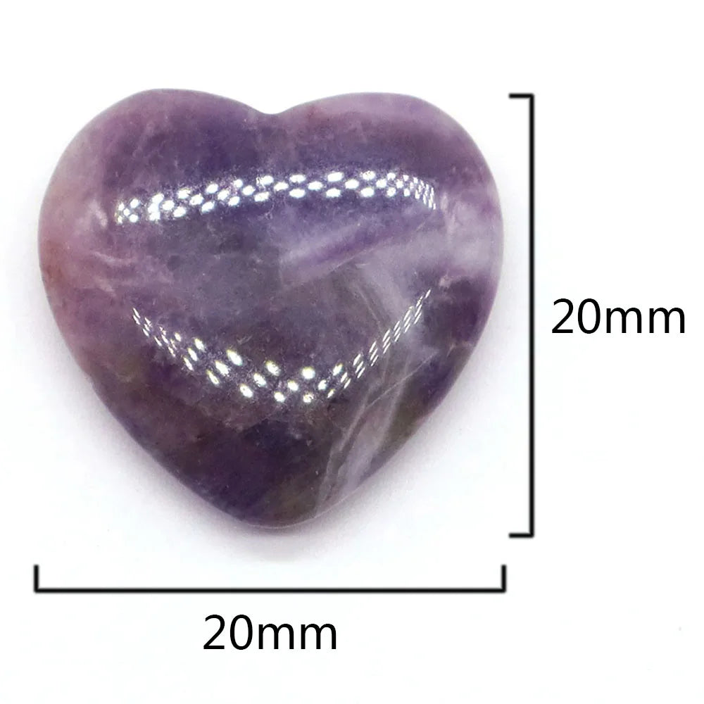 5x 20 mm Heart Crystal – Multi-Stone Collection