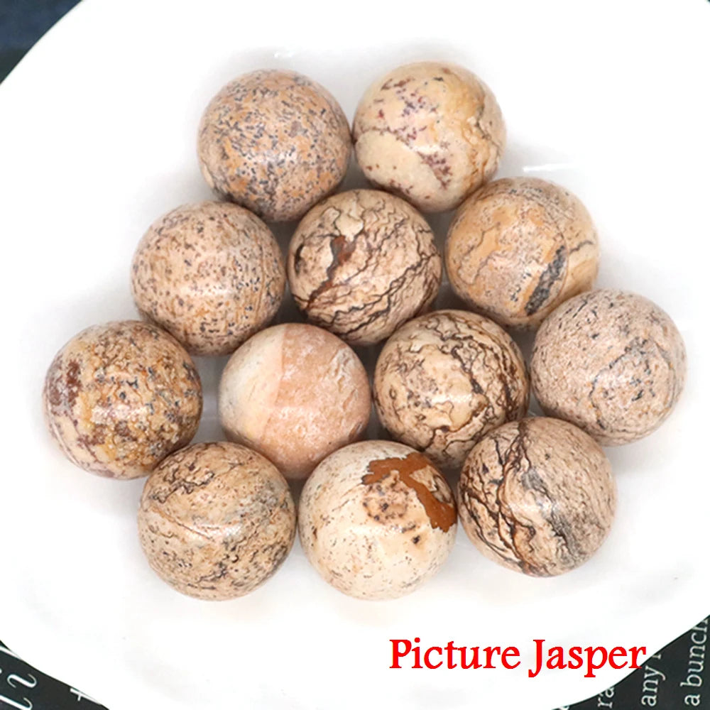 50x 16 mm Mini Crystal Sphere – Natural Stone Specimen Globe (Multi-Stone Collection)