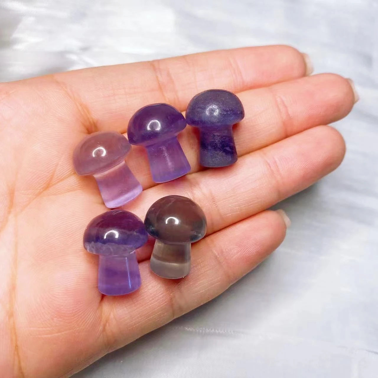 1x Mini Mushroom Crystal 9x20 mm – Multi-Stone Collection