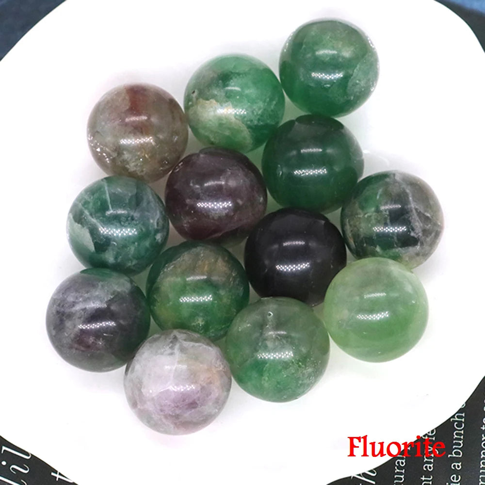50x 16 mm Mini Crystal Sphere – Natural Stone Specimen Globe (Multi-Stone Collection)