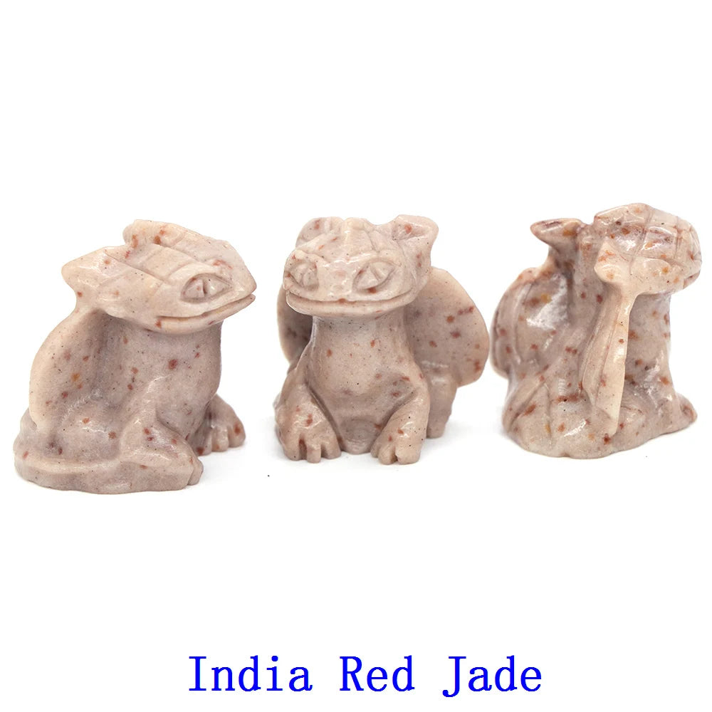 1x Hand-Carved Crystal Dragon – 30 mm “Toothless” Mini Figurine (Multi-Stone Collection)
