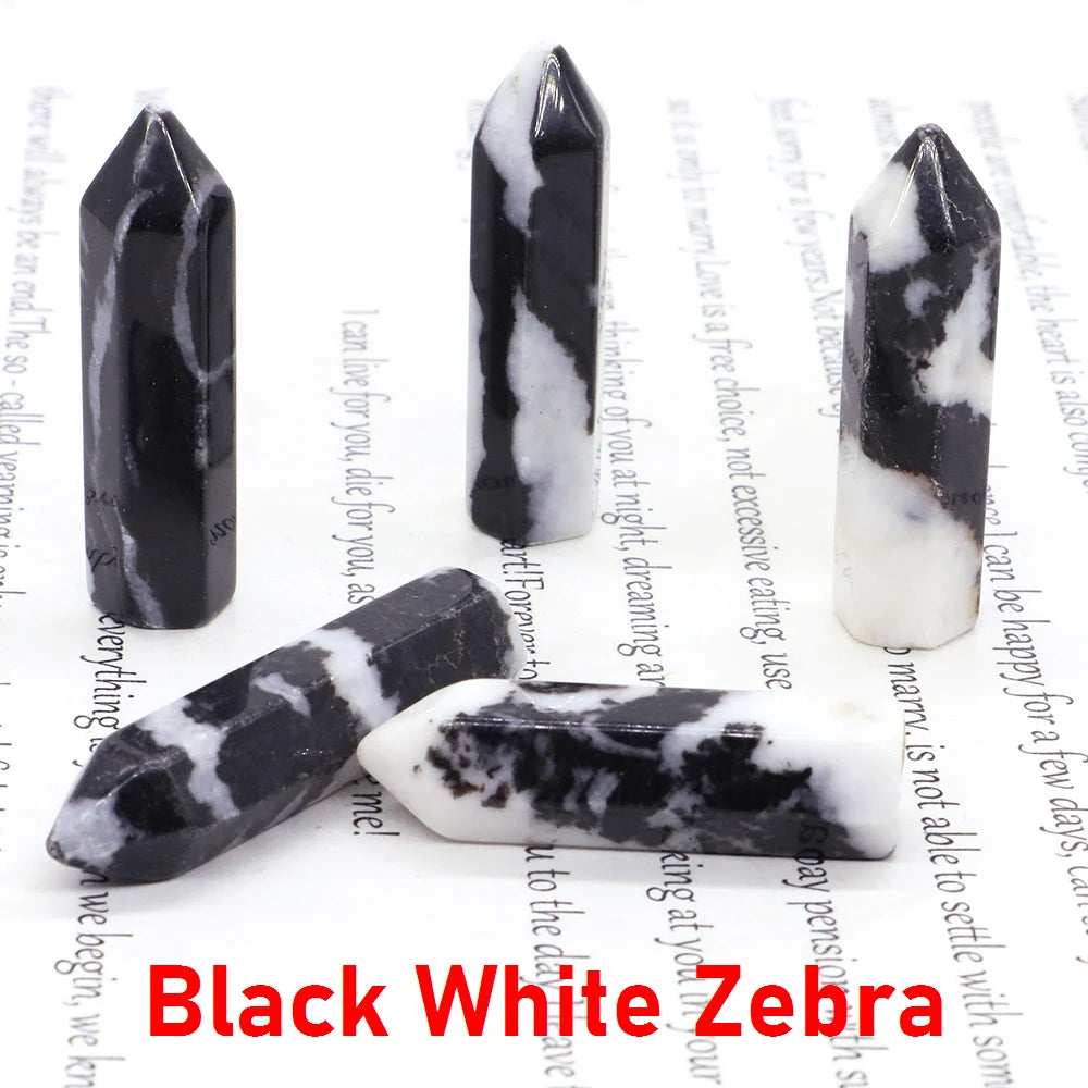 50x 40 mm Crystal Point Wand (Quartz Tower) – 30-Color Collection