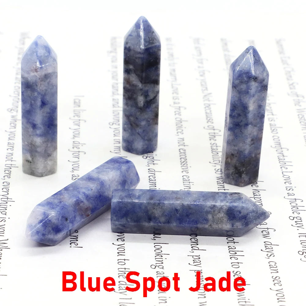 10x 40 mm Crystal Point Wand (Quartz Tower) – 30-Color Collection
