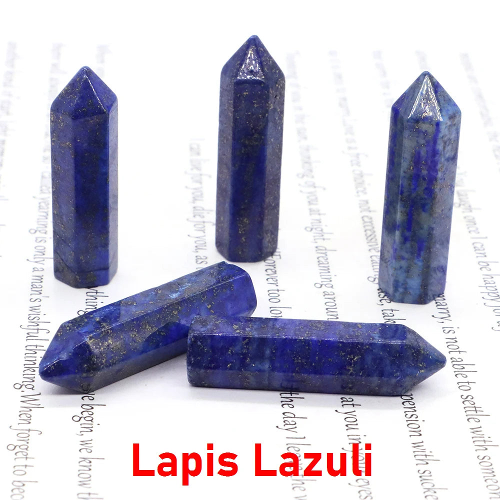 1x 40 mm Crystal Point Wand (Quartz Tower) – 30-Color Collection