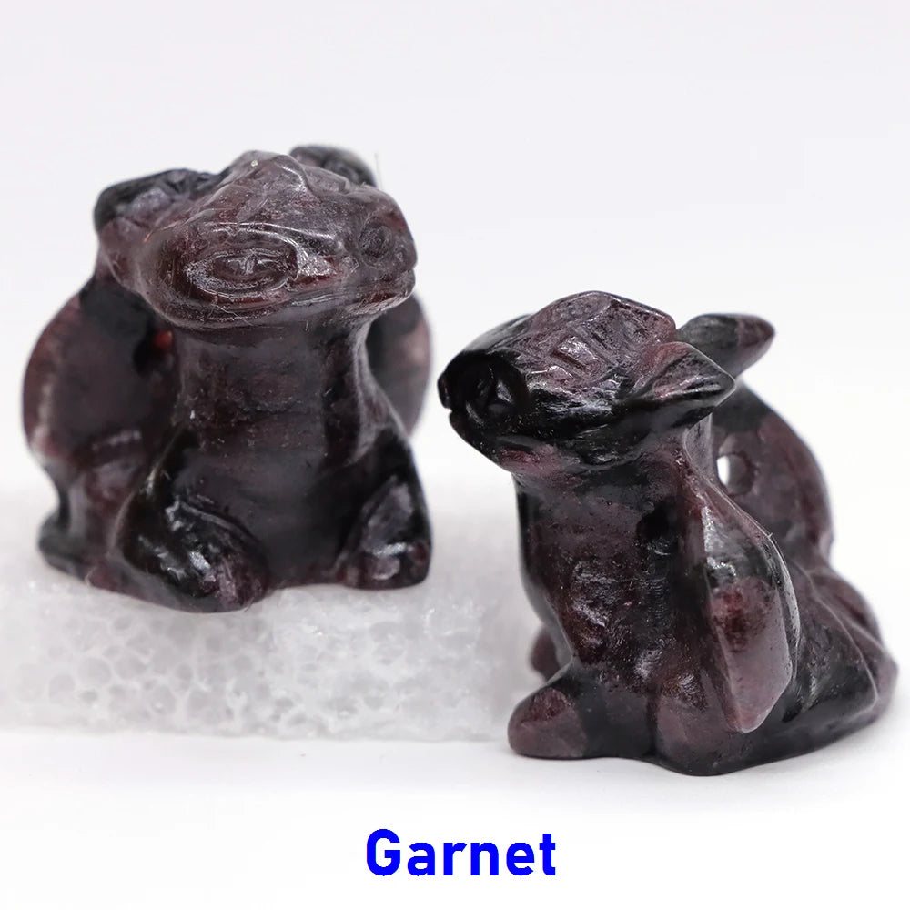 10x Hand-Carved Crystal Dragon – 30 mm “Toothless” Mini Figurine (Multi-Stone Collection)